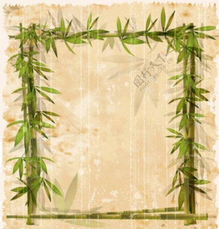 竹子相框图片
