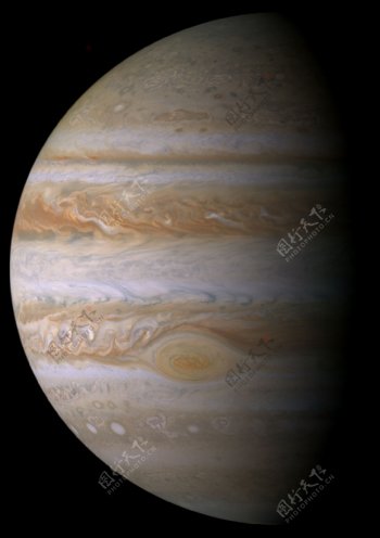 木星日照半球图片
