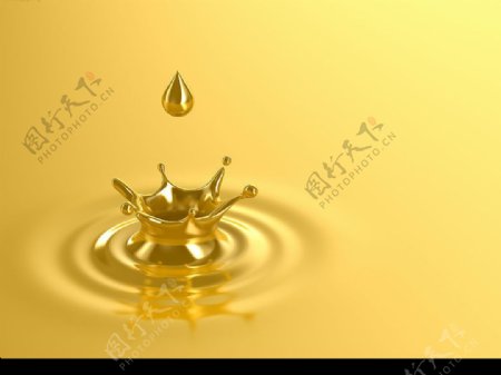 金色的水滴图片