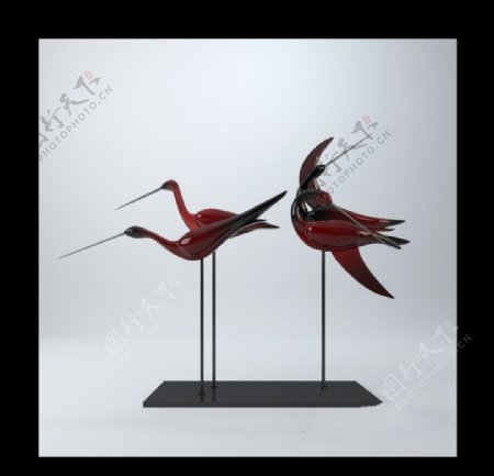 鸟雕塑图片