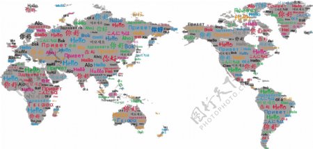 世界语言地形图图片