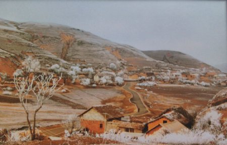 冬日里的小村庄图片