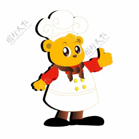 小熊厨师图片
