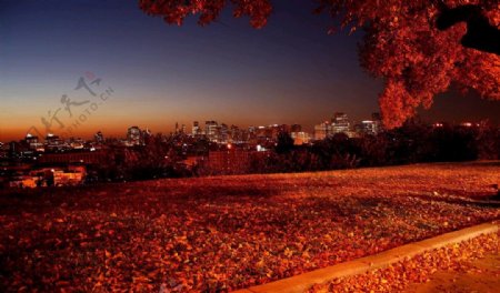 秋天的城镇图片