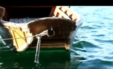 湖水小船视频素材
