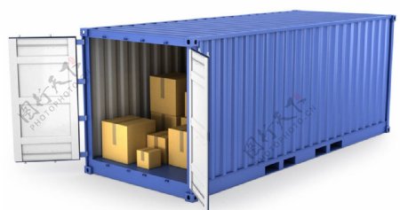 集装箱物流运输货物图片