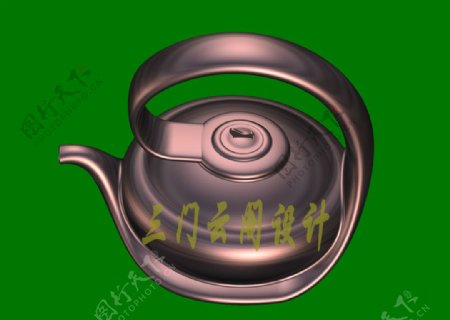 工艺紫铜茶壶图片