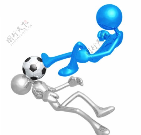 3D小人之足球图片