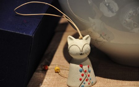 创意陶瓷小猫图片