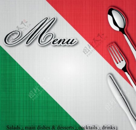 意大利餐厅菜单图片