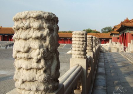 故宫石砌栏杆图片