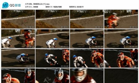 越野自行车比赛高清实拍视频素材