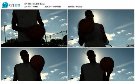 街头篮球运动员高清实拍视频素材