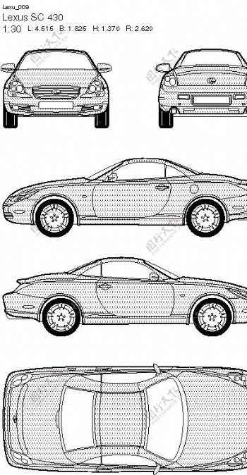 雷克萨斯线框图图片