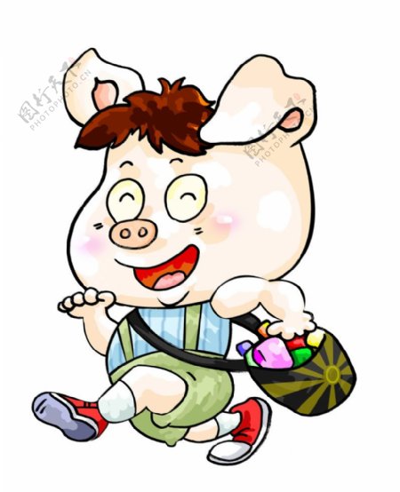 漫画人物小猪Dudu图片