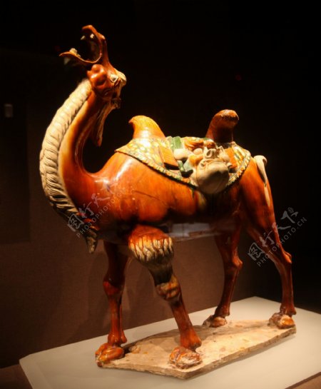 历史文物唐三彩骆驼图片