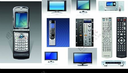多媒体手机电器系列矢量素材图片