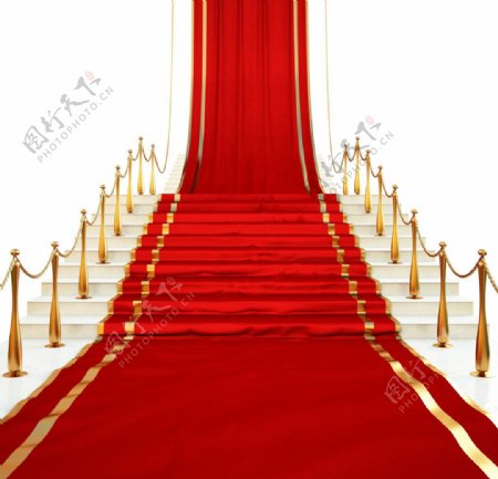 楼梯红地毯图片