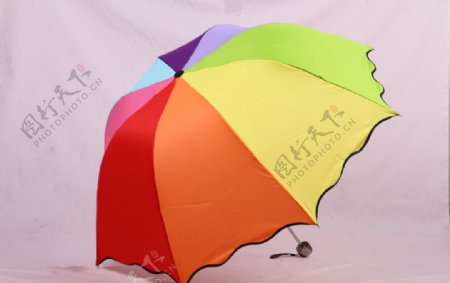 七色雨伞图片