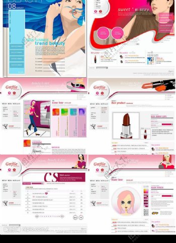 韩国时尚美容网站6页图片