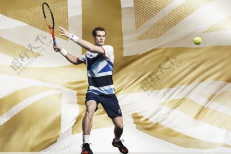 ADIDAS英国队奥运装备展示网球平面广告图片