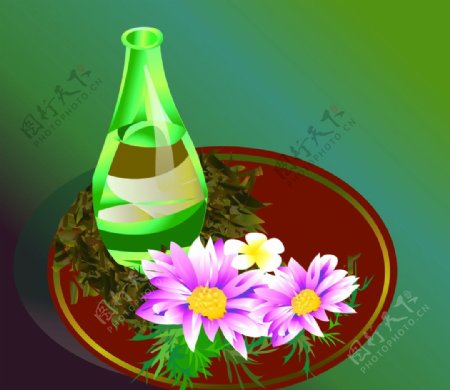 瓶子生活植物产品展示花图片