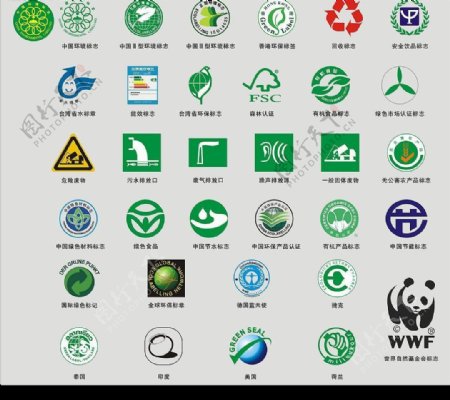 各类各国环保标志图片