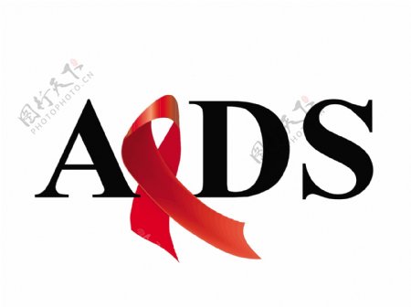 AIDS艾滋病标志矢量图图片