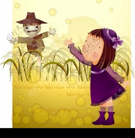 童年时对稻草人的好奇图片
