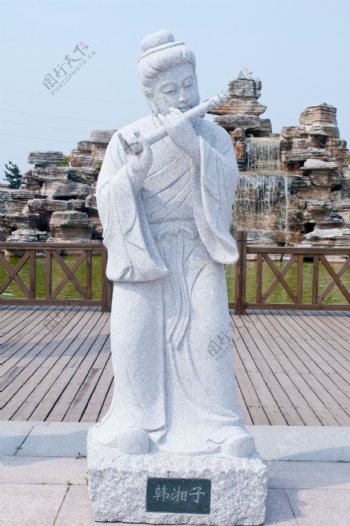 韩湘子石雕图片