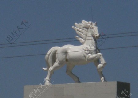 成吉思汗陵马雕塑图片