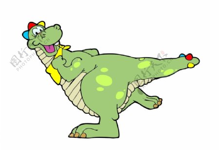 动物卡通形象恐龙矢量图片
