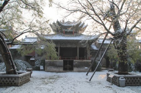 山陕会馆雪景图片