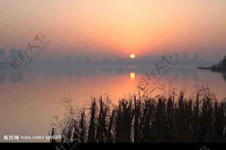 蠡湖冬晨图片