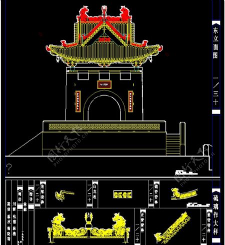 古建钟楼详图图片