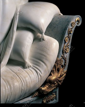 意卡诺瓦雕塑作品扮成维纳斯的博尔盖塞局部图片