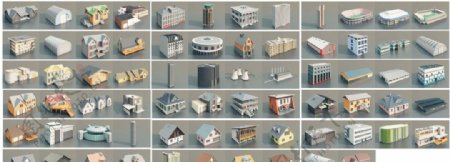 三维建筑模型系列集合图片