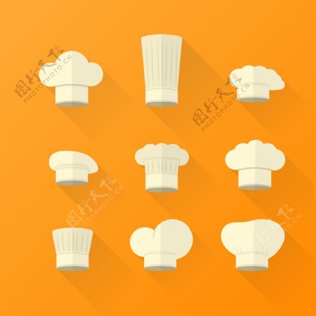 多款白色厨师帽图片