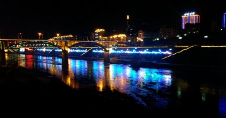 沿河夜景图片