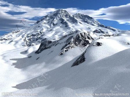 3dmax雪峰地形图片