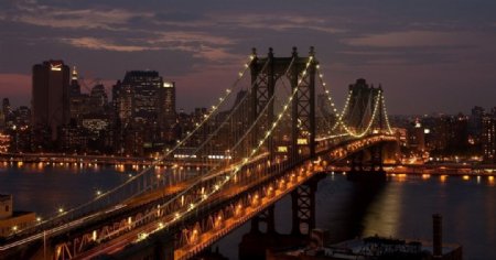 桥城夜景图片