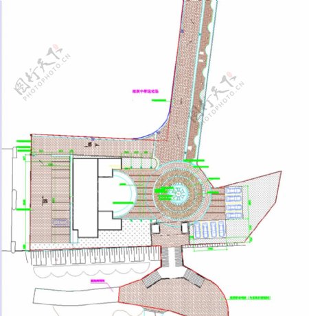 公园景观铺装总平面图片