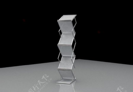3DMAX8折叠式资料架模型图片