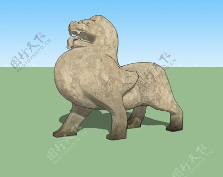 石狮3D模型图片