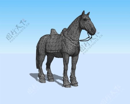 战马3D模型图片