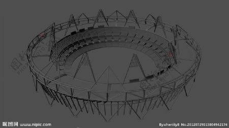 2012年伦敦奥运会主场馆伦敦碗3d模型图片