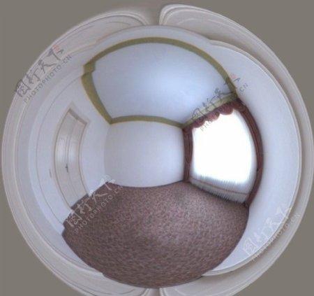 HDR独立房间反射球图片