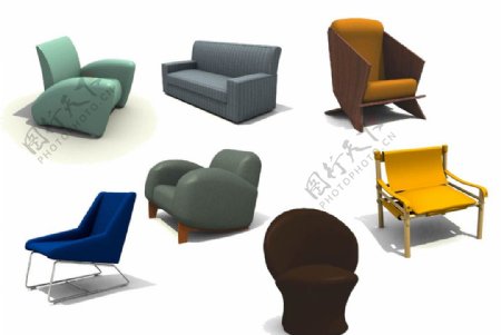 3D模型现代家具沙发图片