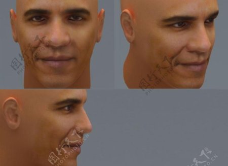奥巴马的脸部模型图片