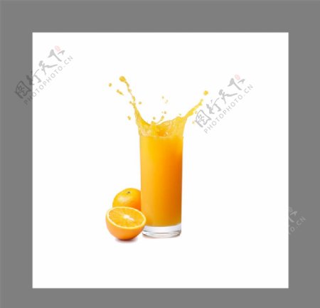 飞溅的橙汁图片